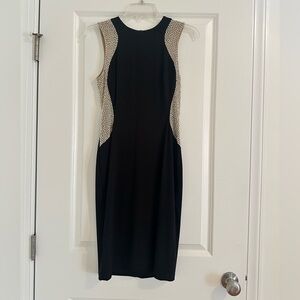 Xscape Black Dress with Silver Embellishments